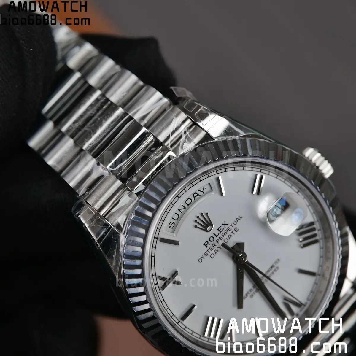 Rolex Day Date 40 SS 228236 RCF 1:1 Best Edition White Roman Dial on President Bracelet VR3255 (211g) 77 93bdd59b2a5eaef AMO Watch