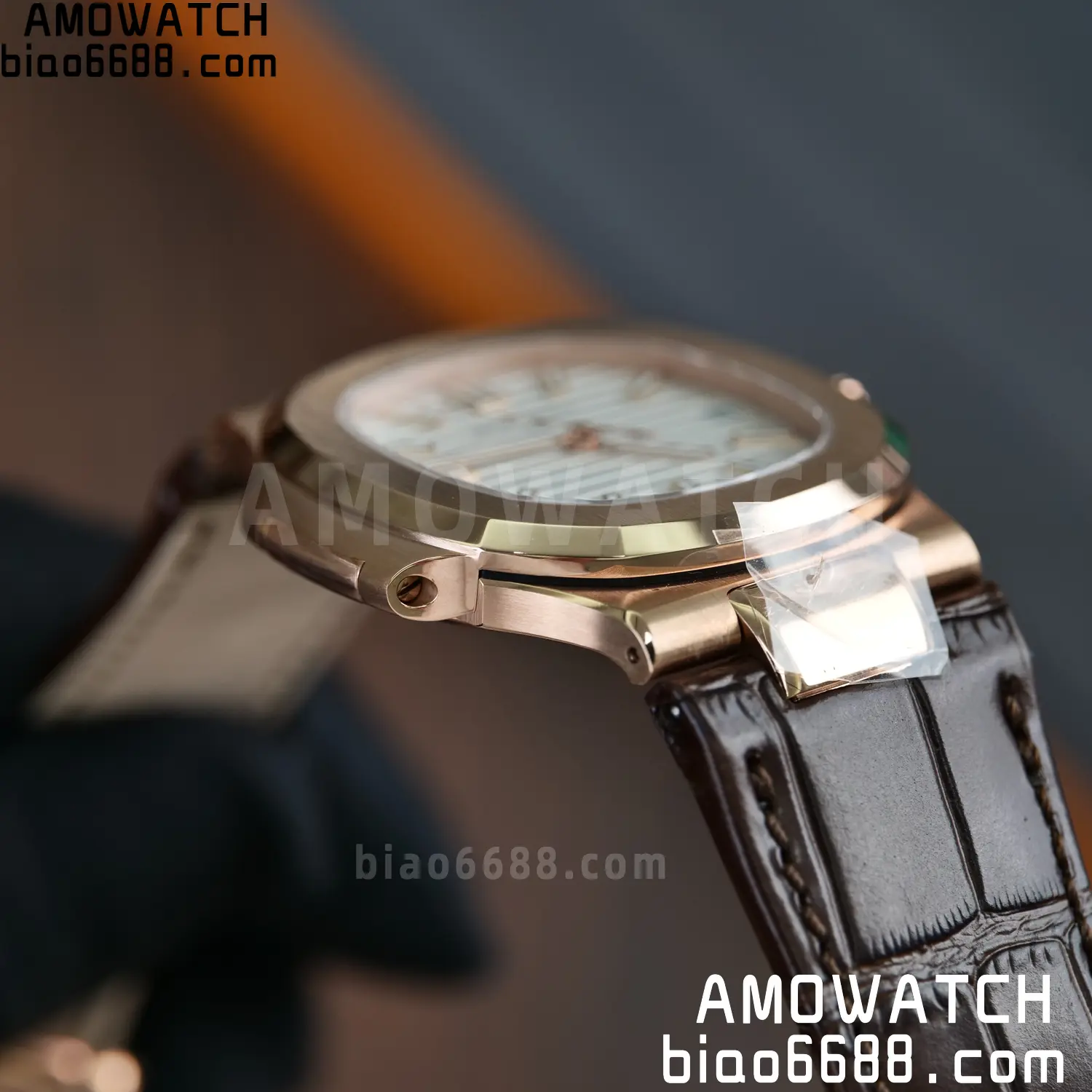 PP Nautilus 5711 RG DDF 1:1 Best Edition White Textured Dial on Brown Leather Strap (Weighted) 69 b0d603f27d131c4 AMO Watch