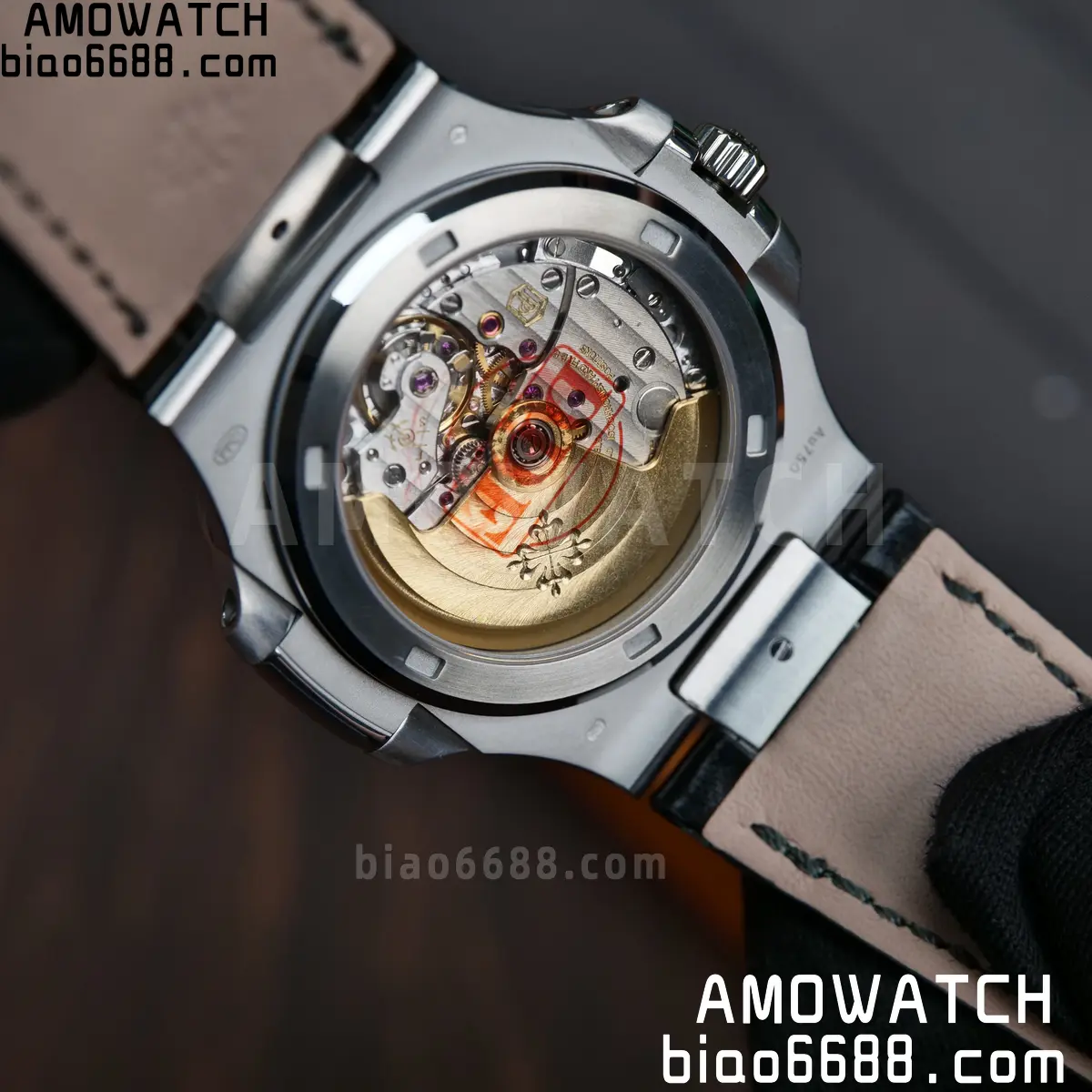 PP Nautilus 5711 DDF 1:1 Best Edition Gray Textured Dial on Black Leather Strap 324 (Weighted) 93 b7a4ac225c85bc2 阿默表行AmoWatch