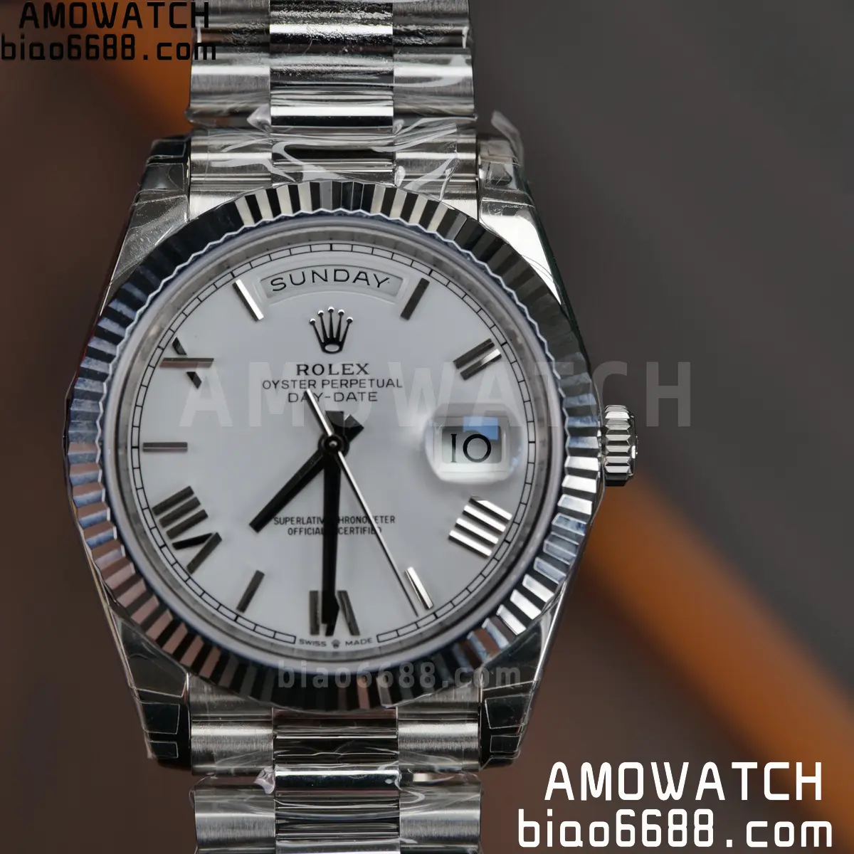 Rolex Day Date 40 SS 228236 RCF 1:1 Best Edition White Roman Dial on President Bracelet VR3255 (211g) 70 ccf9216a8742bc6 AMO Watch