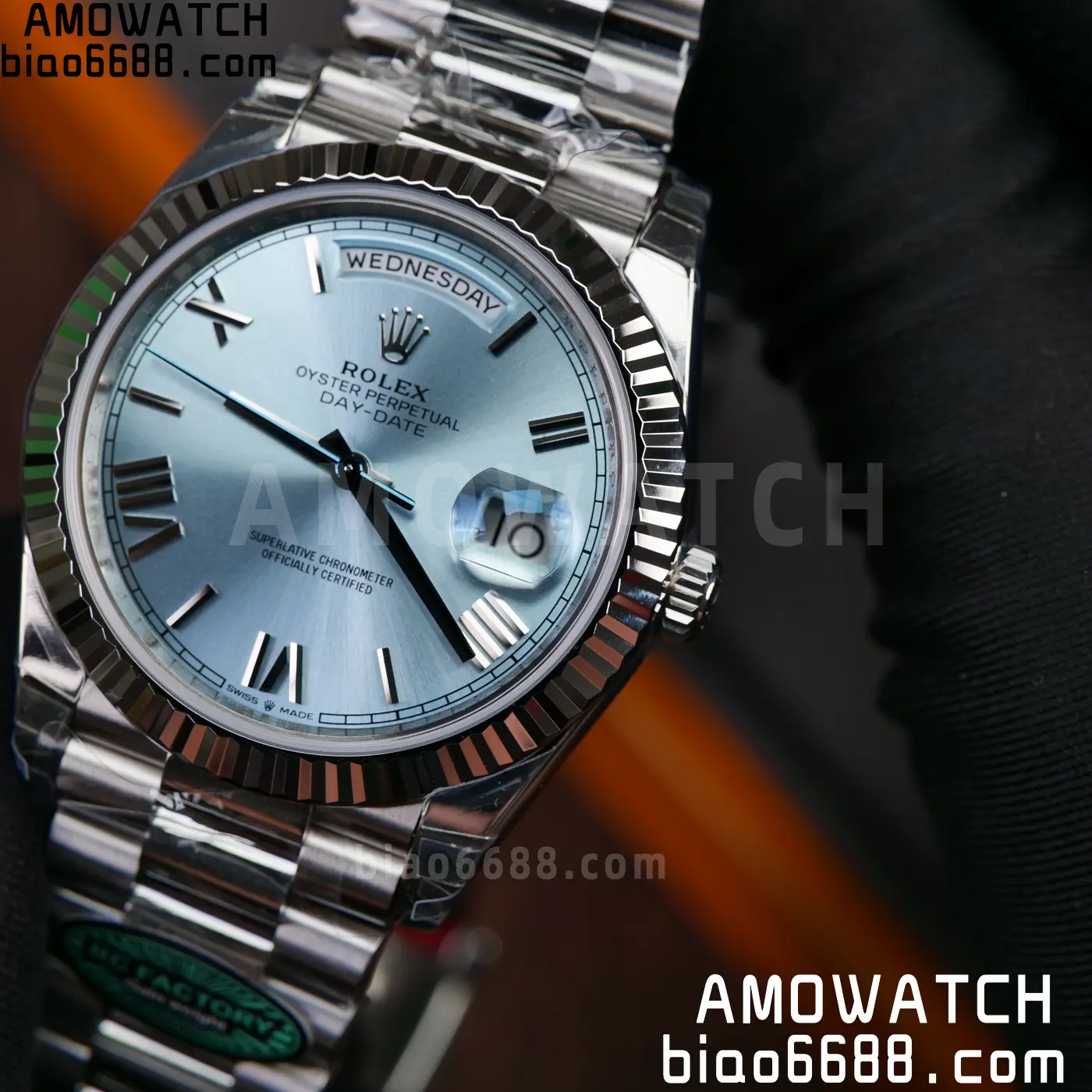 Rolex Day Date 40 SS 228236 RCF 1:1 Best Edition Ice Blue Roman Dial on President Bracelet VR3255 (211g) 62 ce63df243df5a75 AMO Watch