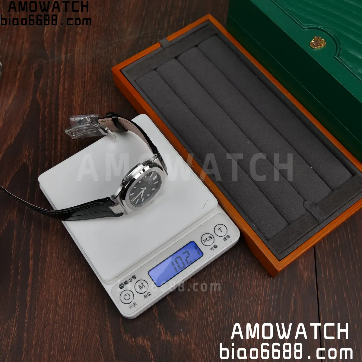 PP Nautilus 5711 DDF 1:1 Best Edition Gray Textured Dial on Black Leather Strap 324 (Weighted) 67 ce66a03dc7ba661 阿默表行AmoWatch