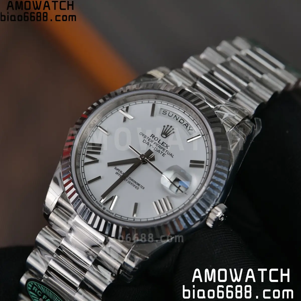 Rolex Day Date 40 SS 228236 RCF 1:1 Best Edition White Roman Dial on President Bracelet VR3255 (211g) 76 d7e5279eca23f82 AMO Watch