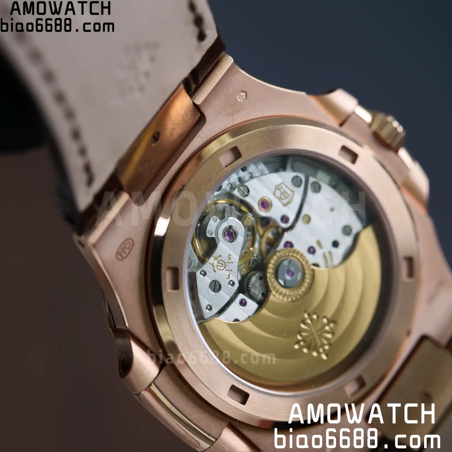 PP Nautilus 5711 RG DDF 1:1 Best Edition White Textured Dial on Brown Leather Strap (Weighted) 83 dd0cb214bd8c144 AMO Watch