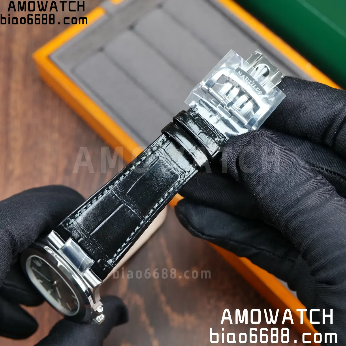 PP Nautilus 5711 DDF 1:1 Best Edition Gray Textured Dial on Black Leather Strap 324 (Weighted) 71 f22b59204a16d58 阿默表行AmoWatch