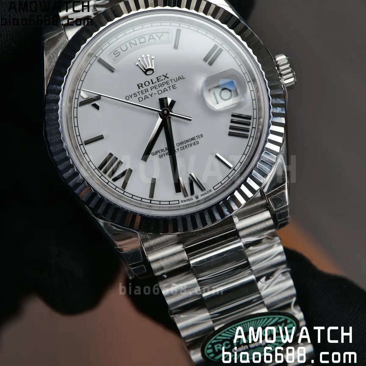 Rolex Day Date 40 SS 228236 RCF 1:1 Best Edition White Roman Dial on President Bracelet VR3255 (211g) 79 fc18570bcf45727 AMO Watch