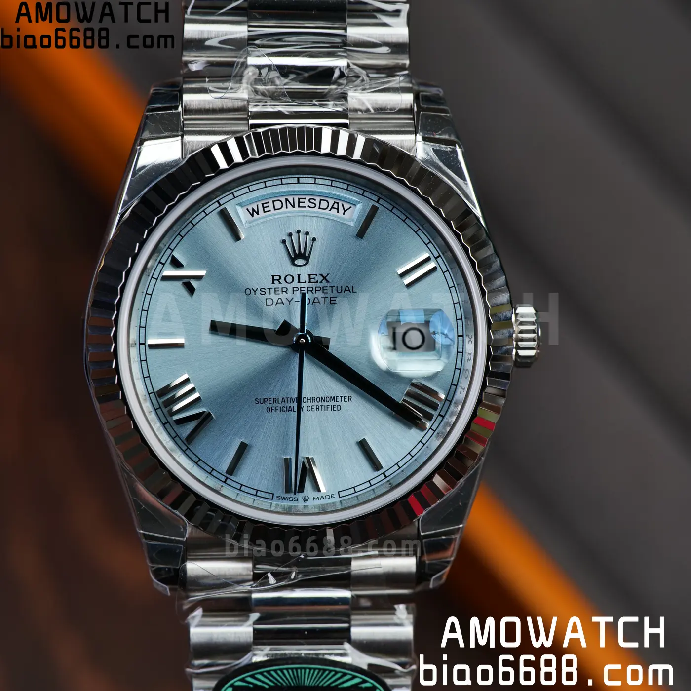 Rolex Day Date 40 SS 228236 RCF 1:1 Best Edition Ice Blue Roman Dial on President Bracelet VR3255 (211g) 58 fc7d32f6dee7b59 AMO Watch