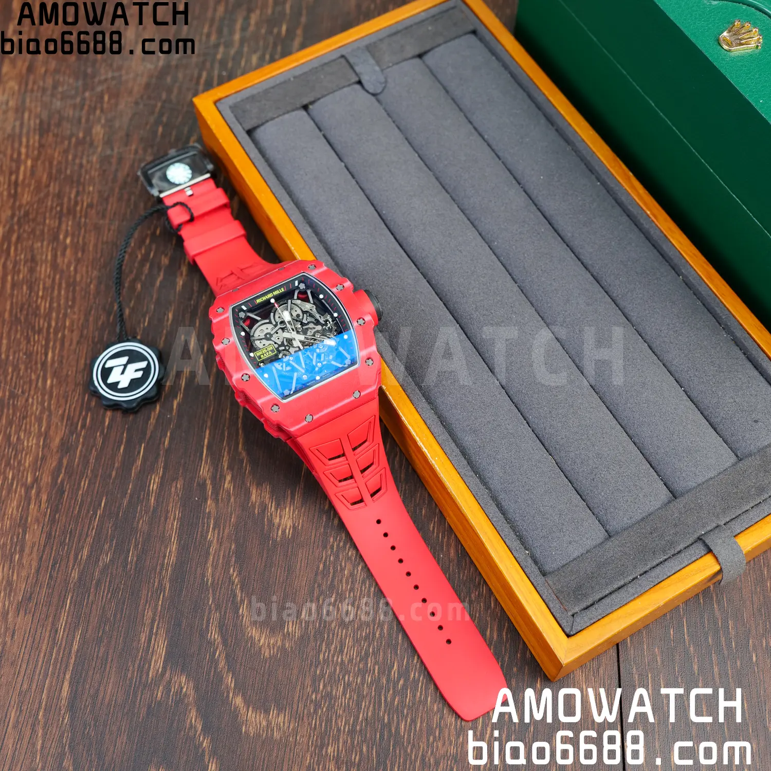 RICHARD MILLE RM035-02 Red NTPT ZF 1:1 Best Edition Skeleton Dial on Red Rubber Strap RMAL1 Super Clone V7 72 0121fcd385e2975 AMO Watch