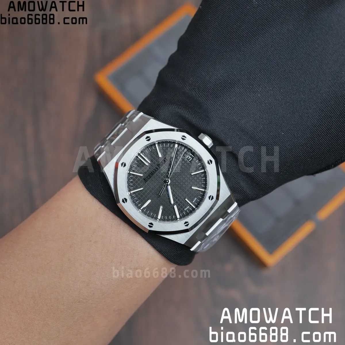 AP Royal Oak 41mm 15510ST SS DDF 1:1 Best Edition Black Dial on SS Bracelet SA4302 Super Clone 92 03ad5fb3d21fb80 AMO Watch