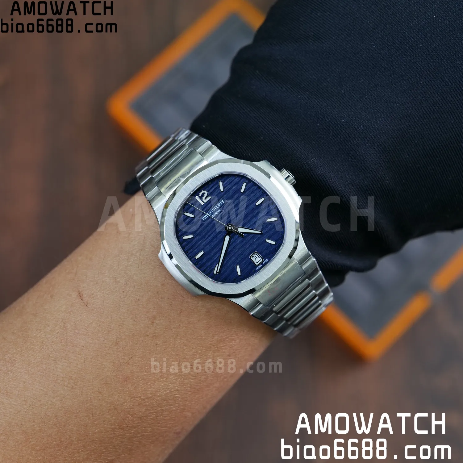 PP Nautilus 7118 Ladies DDF 1:1 Best Edition Blue Dial on SS Bracelet A324 Super Clone 86 0b4395088540bcc AMO Watch