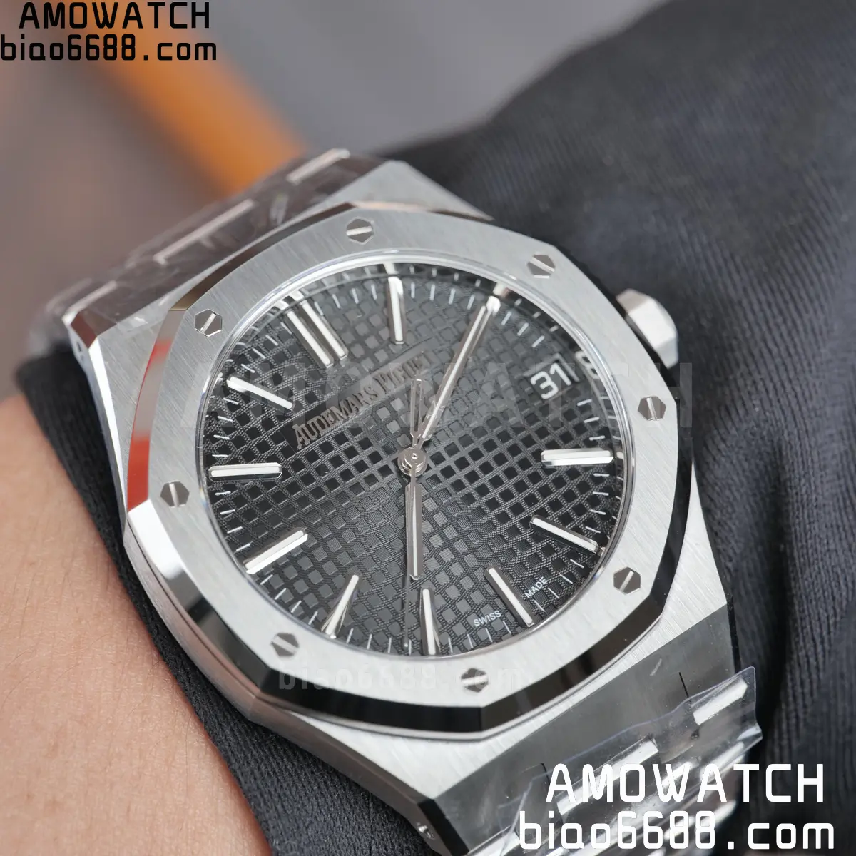 AP Royal Oak 41mm 15510ST SS DDF 1:1 Best Edition Black Dial on SS Bracelet SA4302 Super Clone 90 13293c18b18cce3 AMO Watch