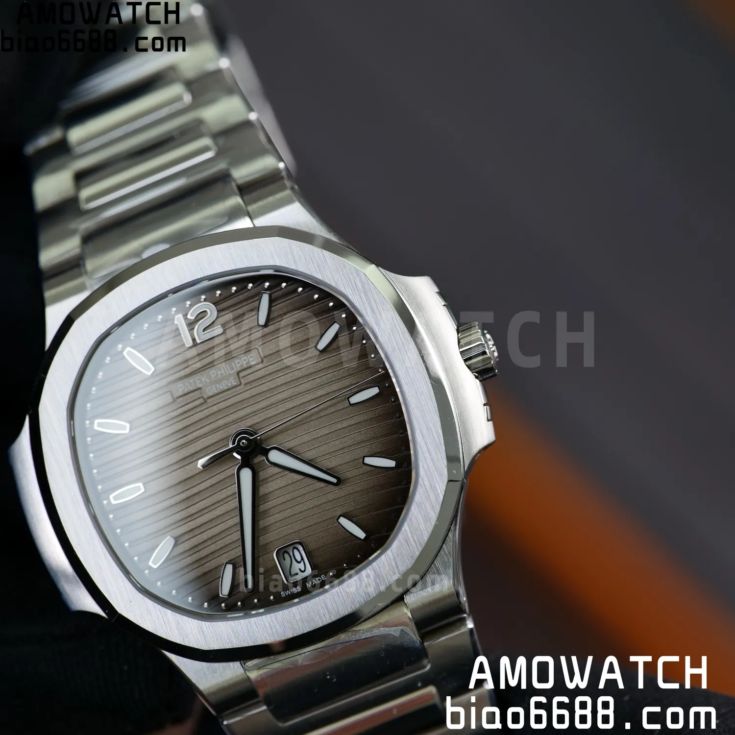 PP Nautilus 7118 Ladies DDF 1:1 Best Edition Gray Dial on SS Bracelet A324 Super Clone 73 13439a6a458e716 AMO Watch