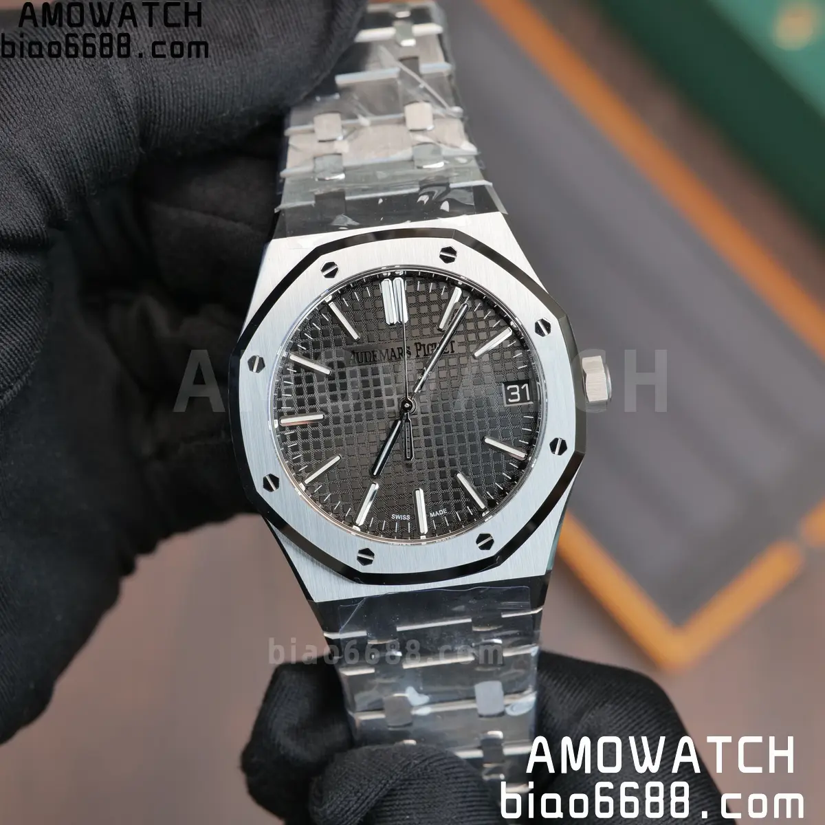 AP Royal Oak 41mm 15510ST SS DDF 1:1 Best Edition Black Dial on SS Bracelet SA4302 Super Clone 66 197a0d355798874 AMO Watch