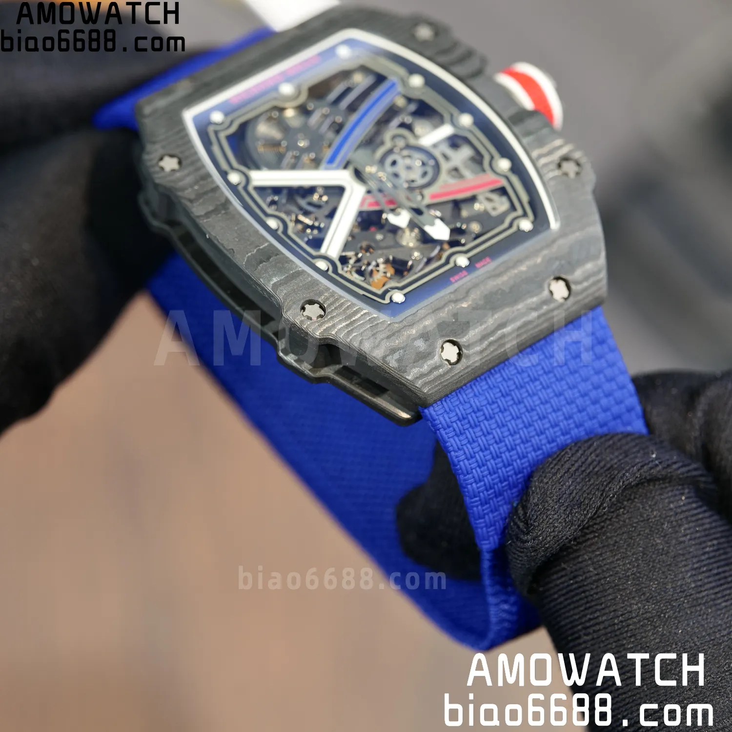 RICHARD MILLE RM67-02 Black NTPT AVF Best Edition France Dial on Blue Nylon strap CRMA7 Clone 80 238f332425fa897 AMO Watch
