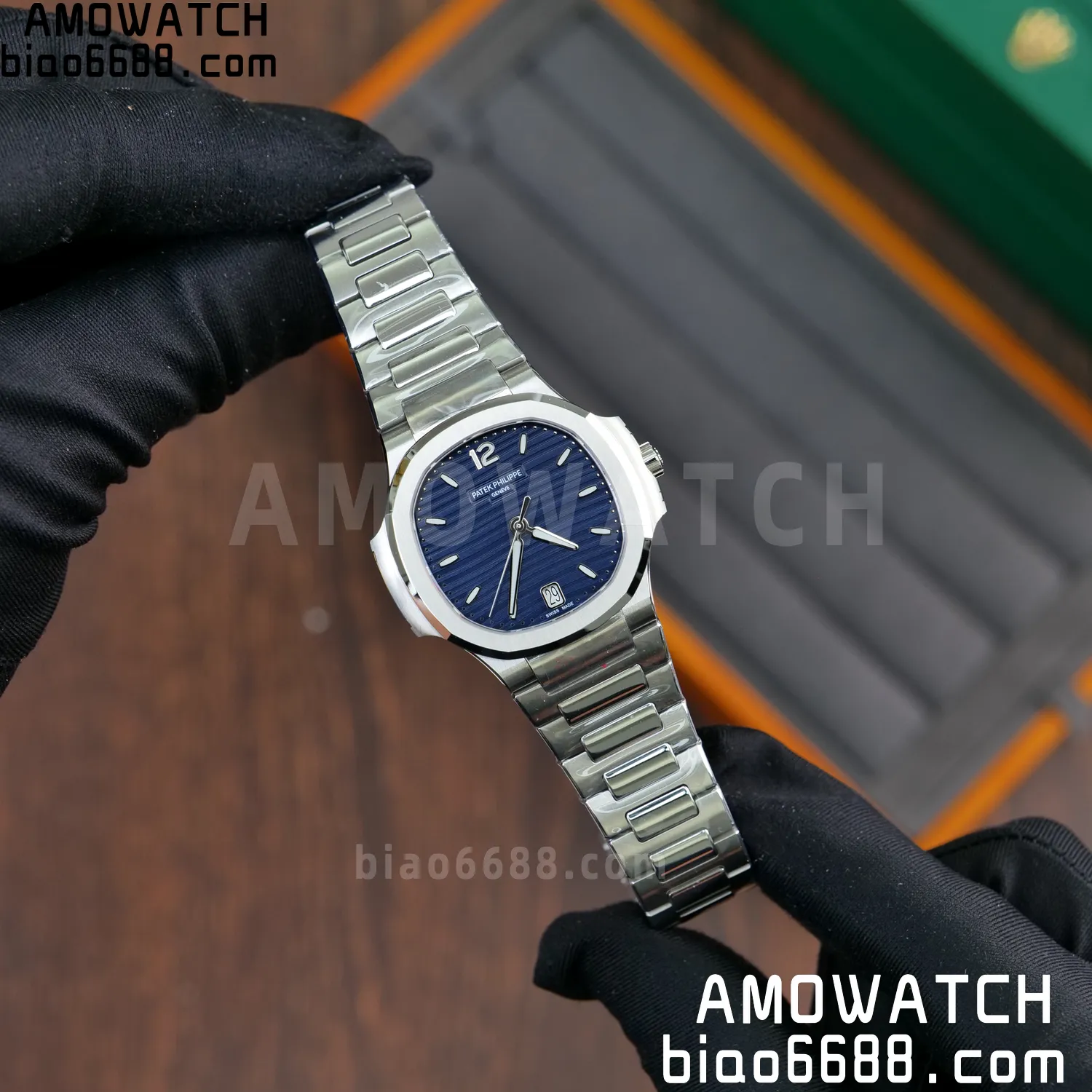 PP Nautilus 7118 Ladies DDF 1:1 Best Edition Blue Dial on SS Bracelet A324 Super Clone 59 299f07168a6e637 AMO Watch