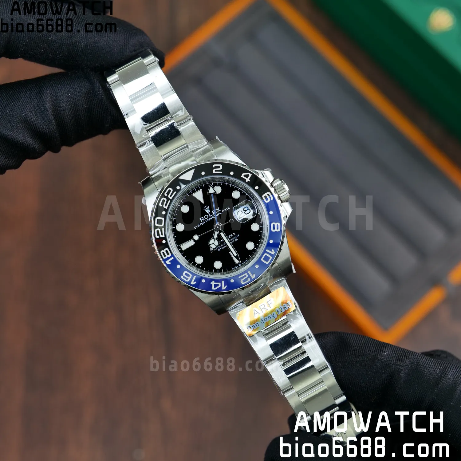 Rolex GMT-Master II 126710 BLRO Blue/Black Ceramic ARF Factory 1:1 Best Edition on Oyster Bracelet DD3285 V2 62 480606b44de9b77 AMO Watch