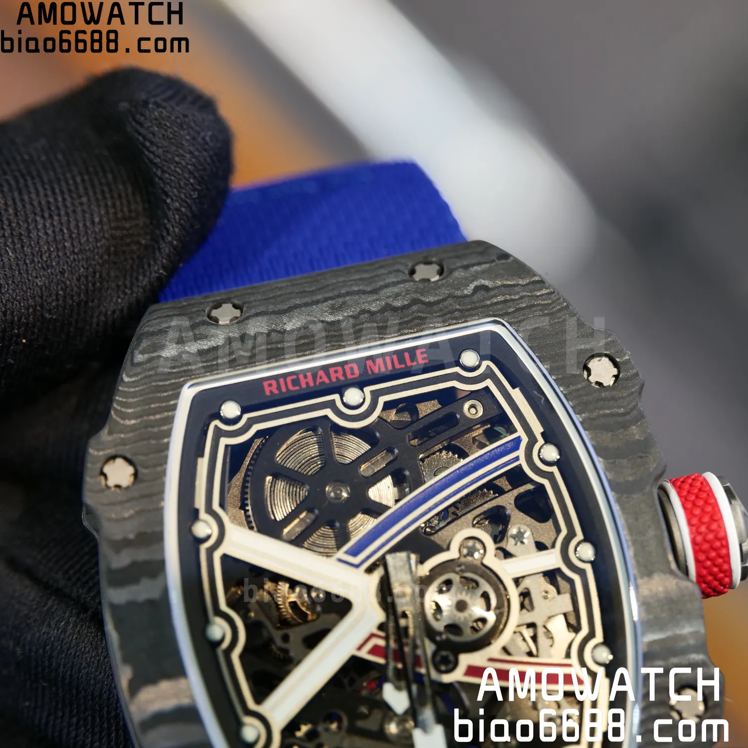 RICHARD MILLE RM67-02 Black NTPT AVF Best Edition France Dial on Blue Nylon strap CRMA7 Clone 88 502242bc6f2afcf AMO Watch