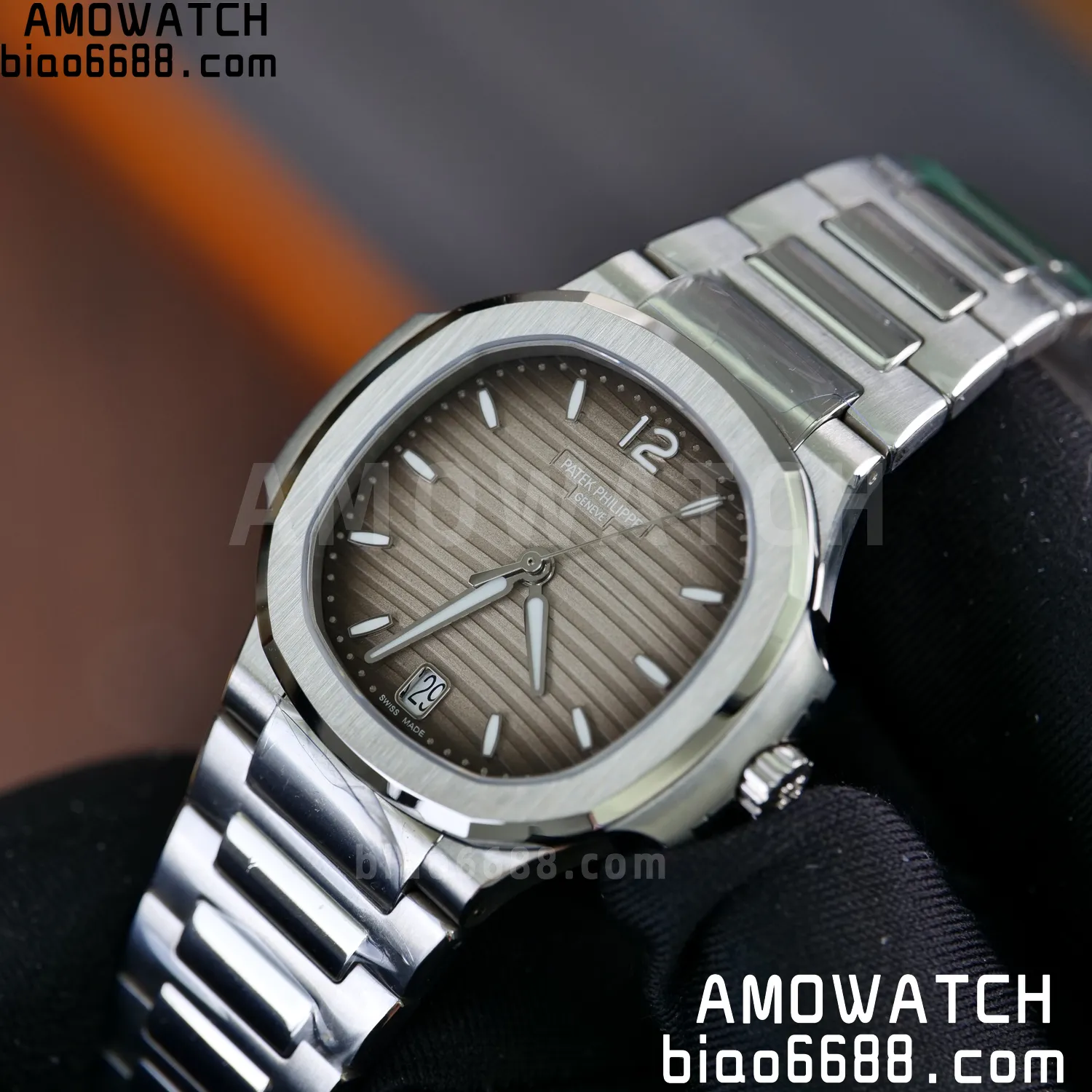 PP Nautilus 7118 Ladies DDF 1:1 Best Edition Gray Dial on SS Bracelet A324 Super Clone 71 565ced693d715d7 AMO Watch