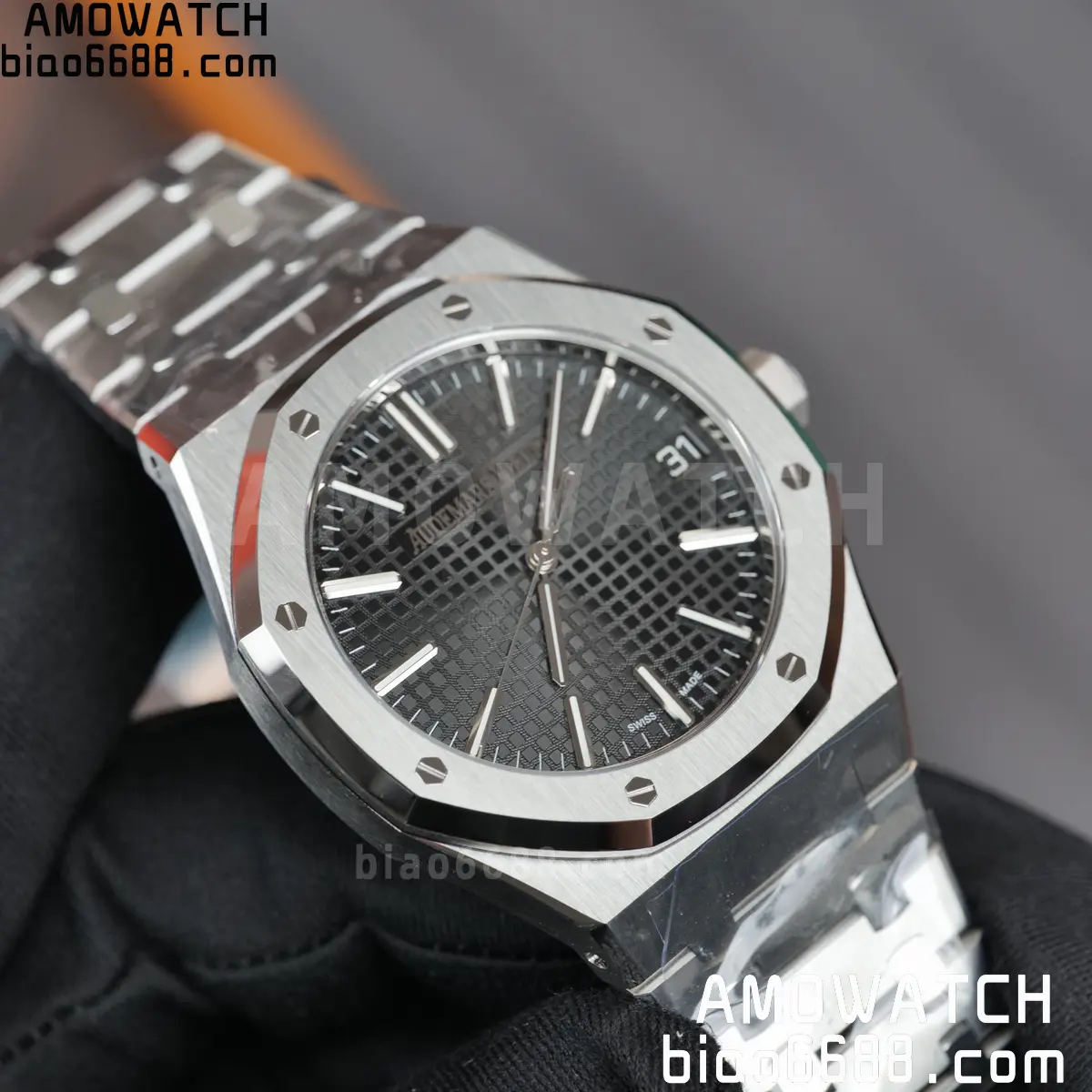 AP Royal Oak 41mm 15510ST SS DDF 1:1 Best Edition Black Dial on SS Bracelet SA4302 Super Clone 77 70b2cbc4c821dec AMO Watch