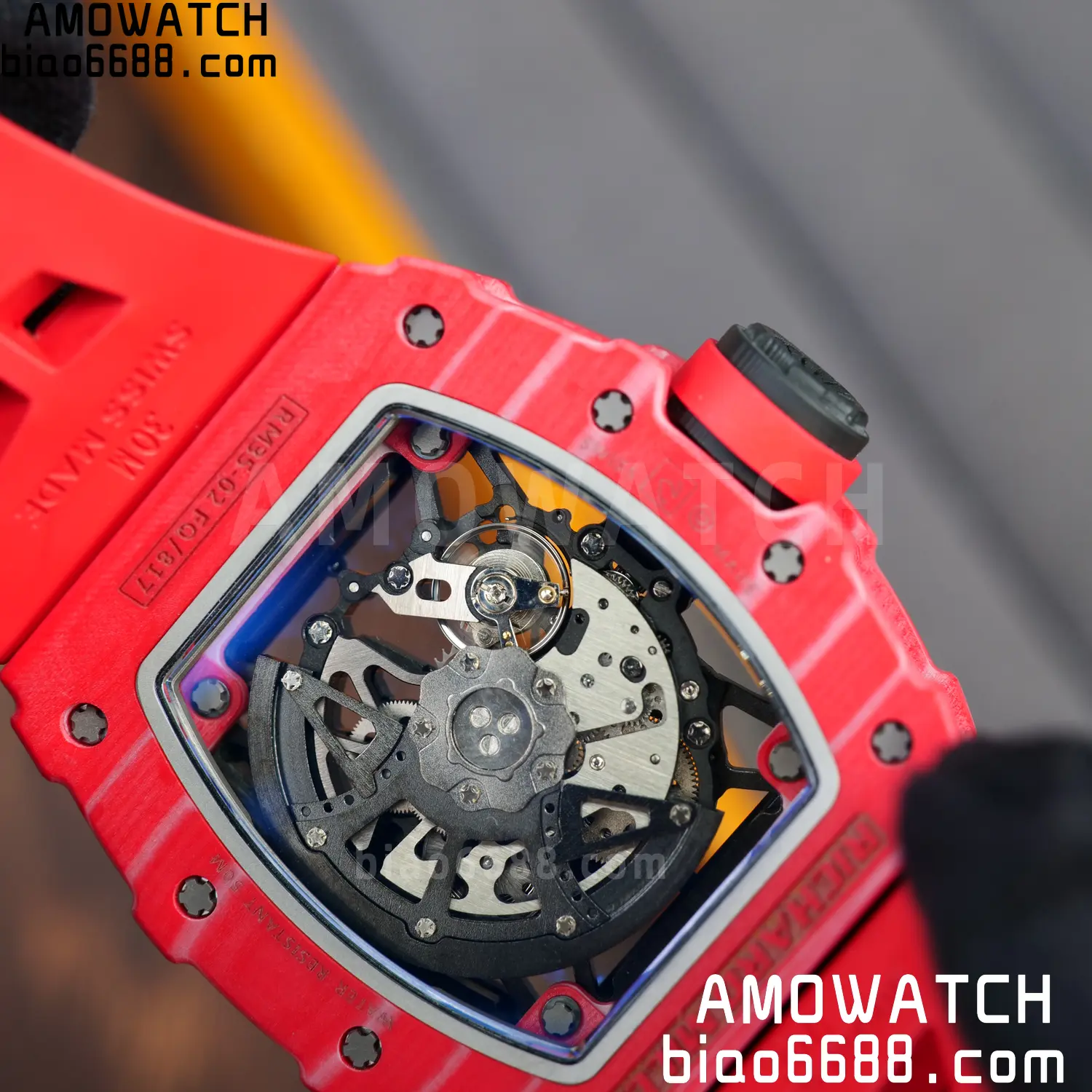 RICHARD MILLE RM035-02 Red NTPT ZF 1:1 Best Edition Skeleton Dial on Red Rubber Strap RMAL1 Super Clone V7 97 781c3a489a04f21 AMO Watch