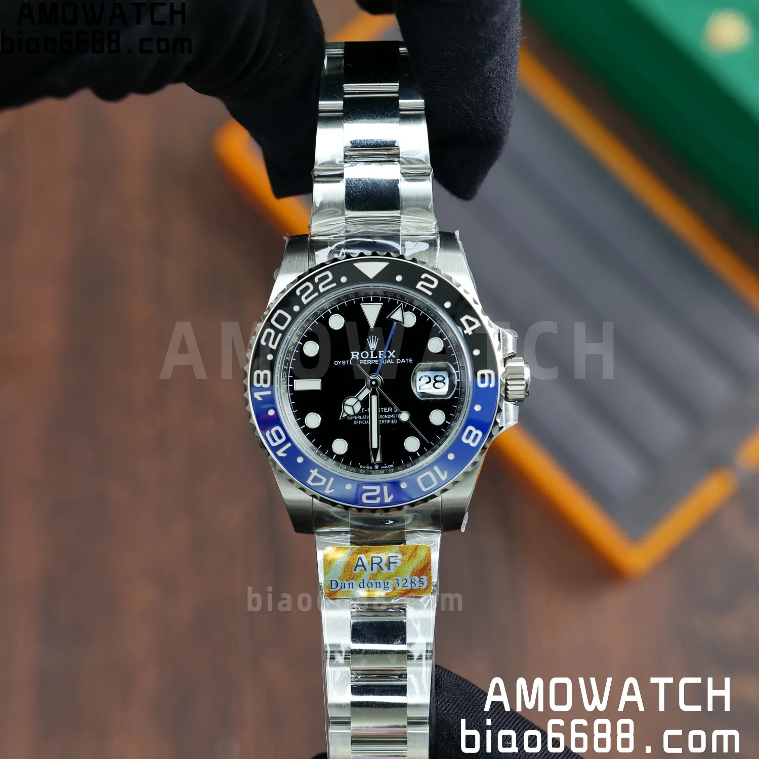 Rolex GMT-Master II 126710 BLRO Blue/Black Ceramic ARF Factory 1:1 Best Edition on Oyster Bracelet DD3285 V2 68 78b604f3d297aa3 AMO Watch