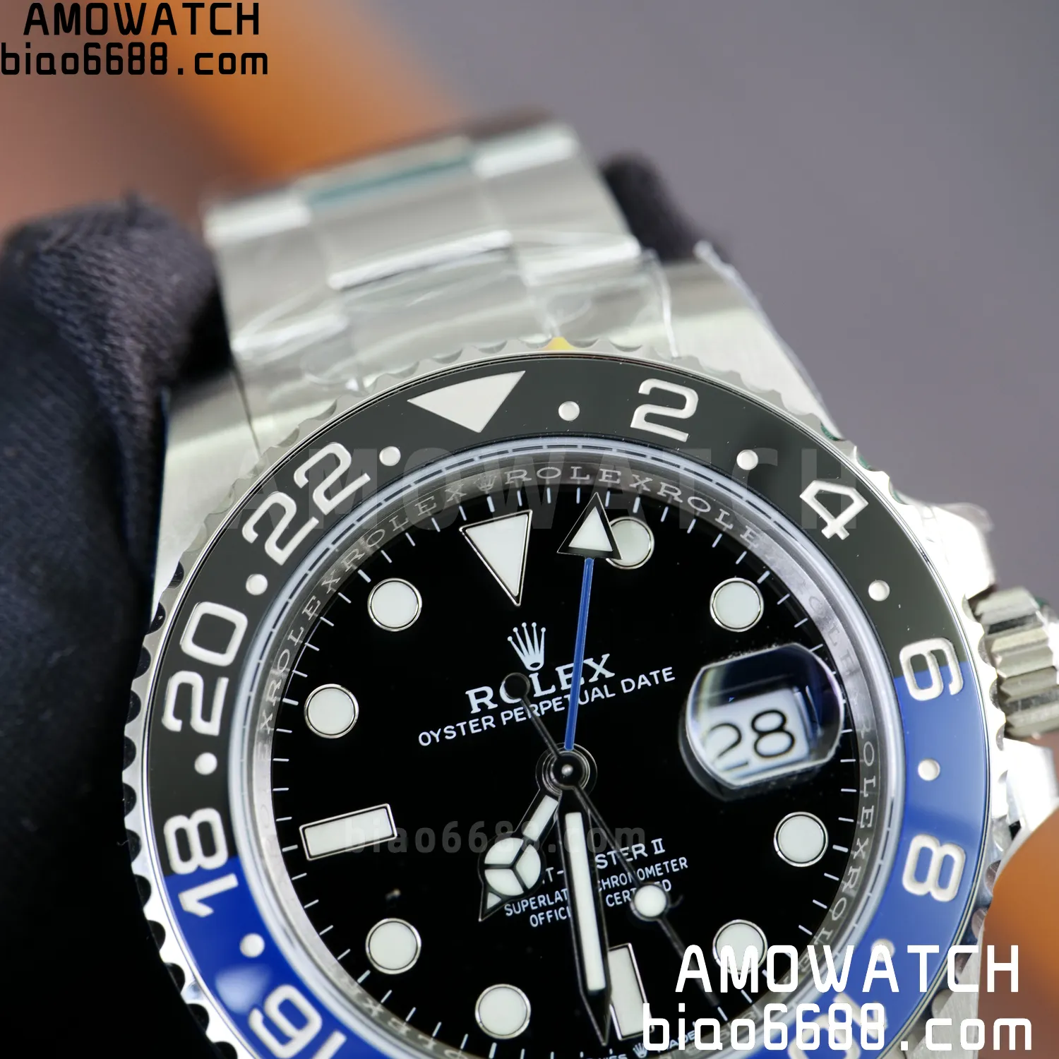 Rolex GMT-Master II 126710 BLRO Blue/Black Ceramic ARF Factory 1:1 Best Edition on Oyster Bracelet DD3285 V2 80 7a335174d85674d AMO Watch