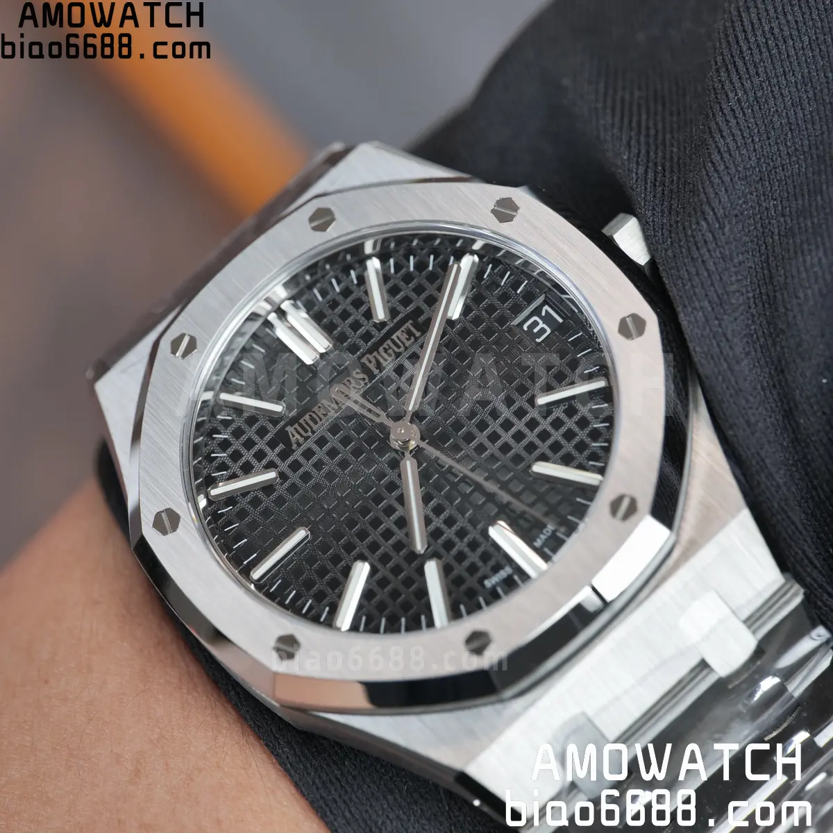 AP Royal Oak 41mm 15510ST SS DDF 1:1 Best Edition Black Dial on SS Bracelet SA4302 Super Clone 89 877560ae01a0289 AMO Watch