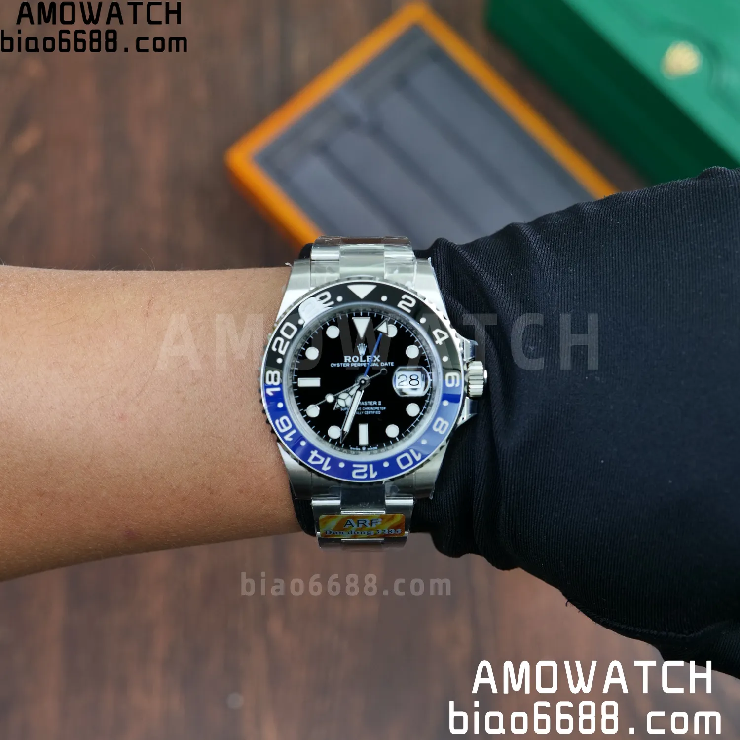 Rolex GMT-Master II 126710 BLRO Blue/Black Ceramic ARF Factory 1:1 Best Edition on Oyster Bracelet DD3285 V2 90 a0c739155dbad87 AMO Watch