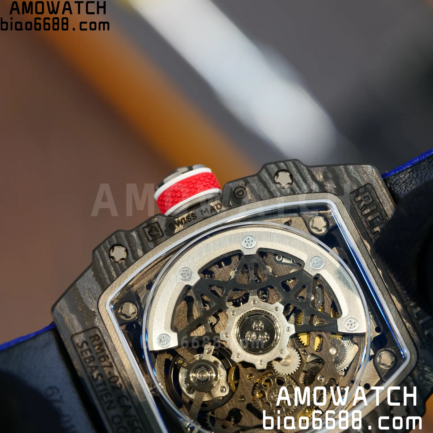 RICHARD MILLE RM67-02 Black NTPT AVF Best Edition France Dial on Blue Nylon strap CRMA7 Clone 96 a636c31ea107b9e AMO Watch