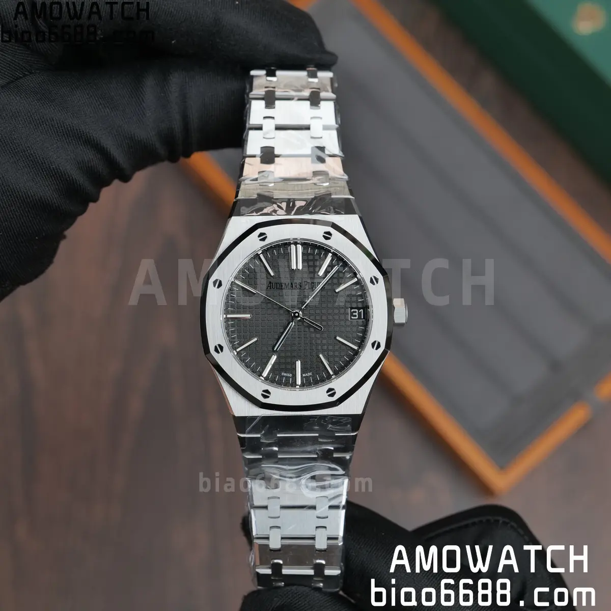 AP Royal Oak 41mm 15510ST SS DDF 1:1 Best Edition Black Dial on SS Bracelet SA4302 Super Clone 67 a87cc3ed4ceddf8 AMO Watch