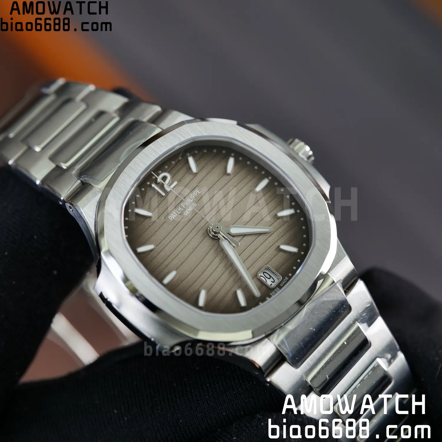 PP Nautilus 7118 Ladies DDF 1:1 Best Edition Gray Dial on SS Bracelet A324 Super Clone 70 aa2cf1c01bc4d70 AMO Watch
