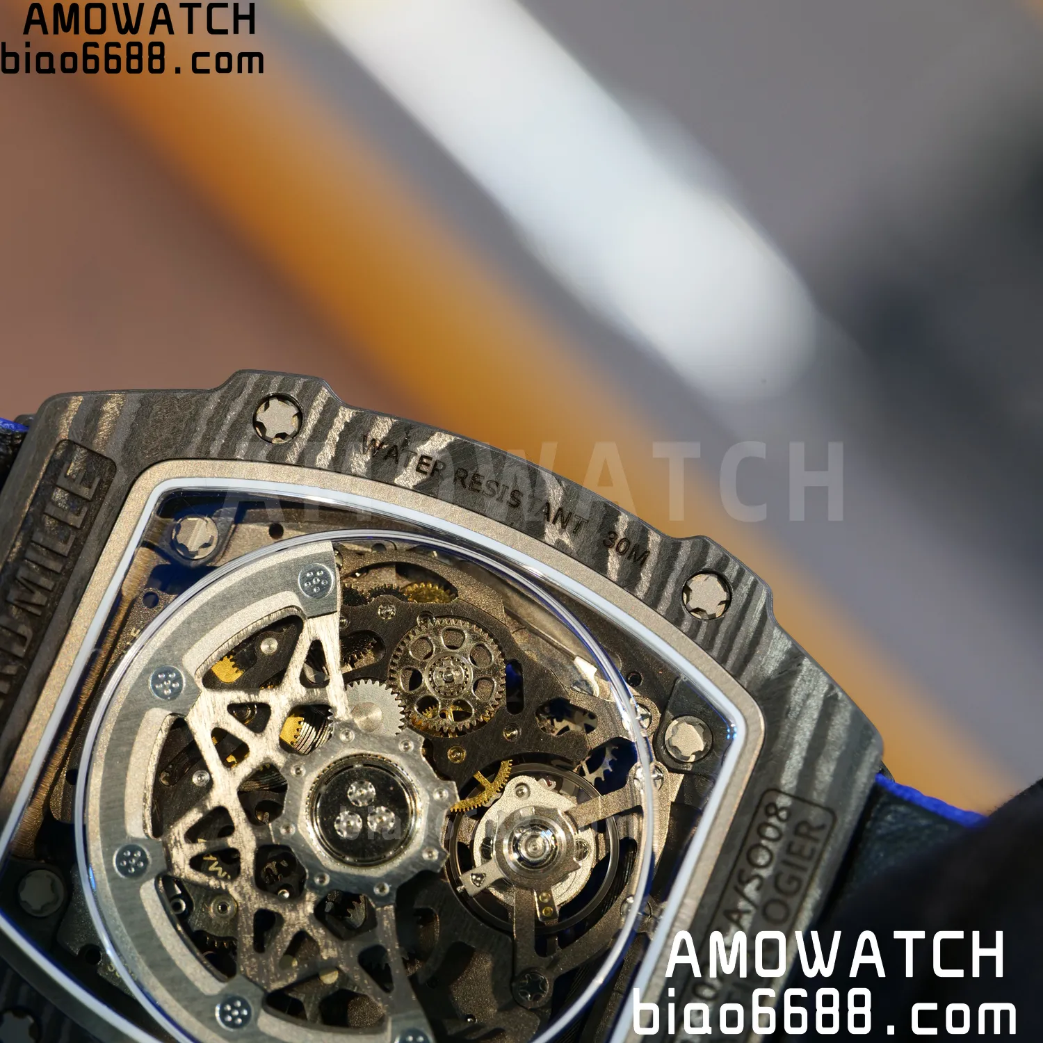 RICHARD MILLE RM67-02 Black NTPT AVF Best Edition France Dial on Blue Nylon strap CRMA7 Clone 98 b8dfb115eb5be86 AMO Watch