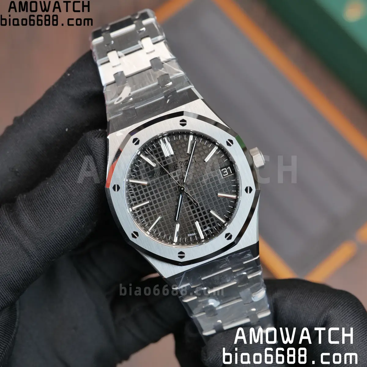 AP Royal Oak 41mm 15510ST SS DDF 1:1 Best Edition Black Dial on SS Bracelet SA4302 Super Clone 65 bb042ebbde8e4e9 AMO Watch