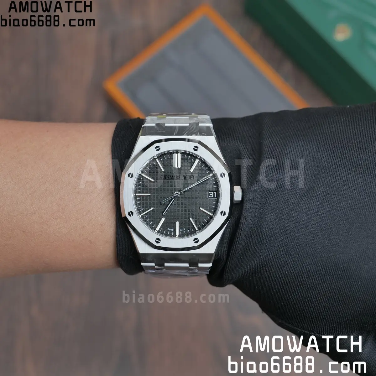 AP Royal Oak 41mm 15510ST SS DDF 1:1 Best Edition Black Dial on SS Bracelet SA4302 Super Clone 91 bb68efacdd44672 AMO Watch