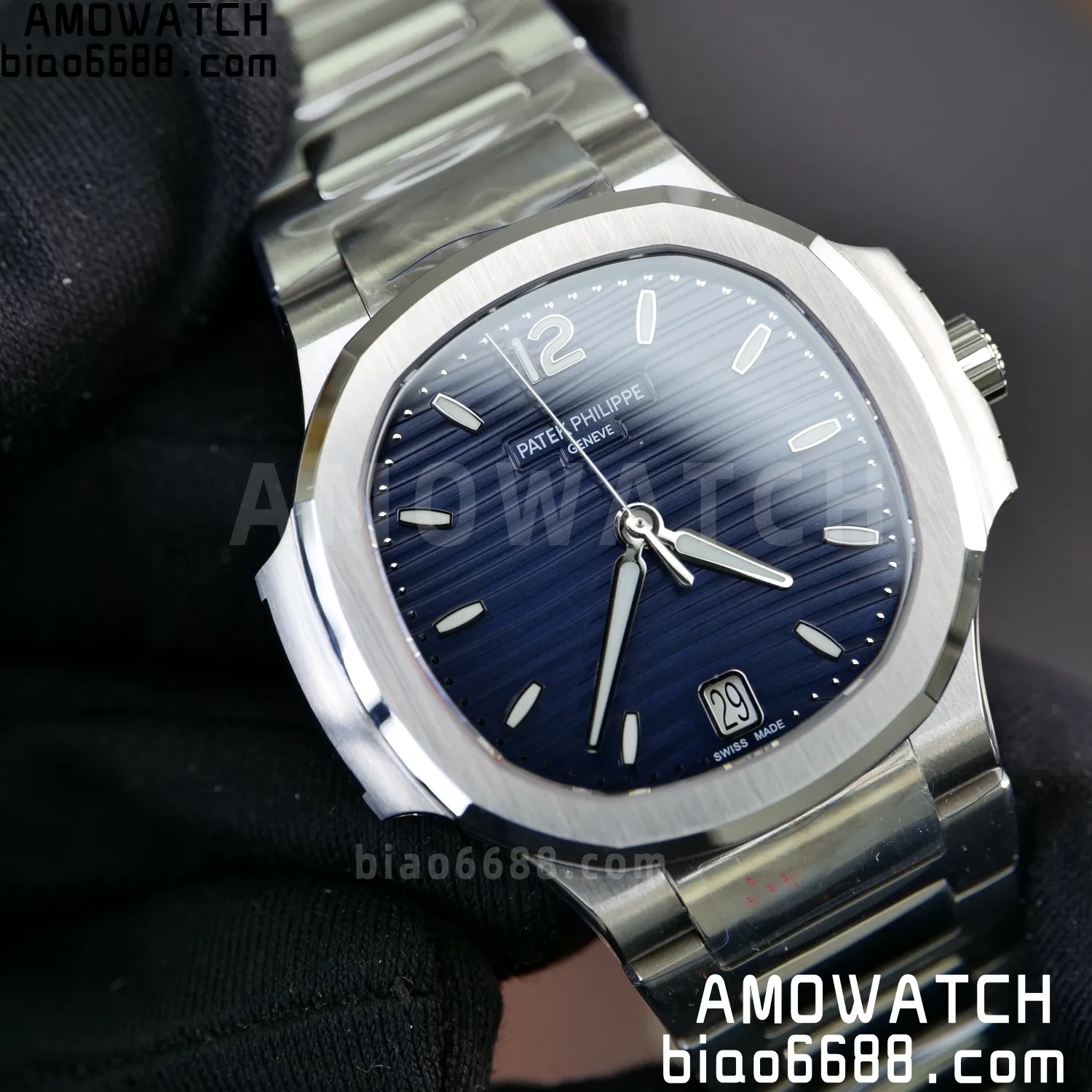 PP Nautilus 7118 Ladies DDF 1:1 Best Edition Blue Dial on SS Bracelet A324 Super Clone 73 bf20f3402be3852 AMO Watch