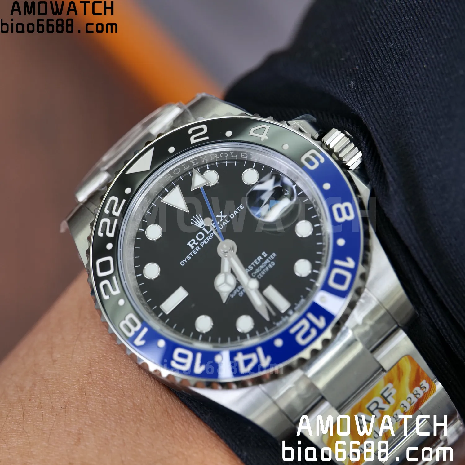 Rolex GMT-Master II 126710 BLRO Blue/Black Ceramic ARF Factory 1:1 Best Edition on Oyster Bracelet DD3285 V2 87 bfd2ac7ba012117 AMO Watch