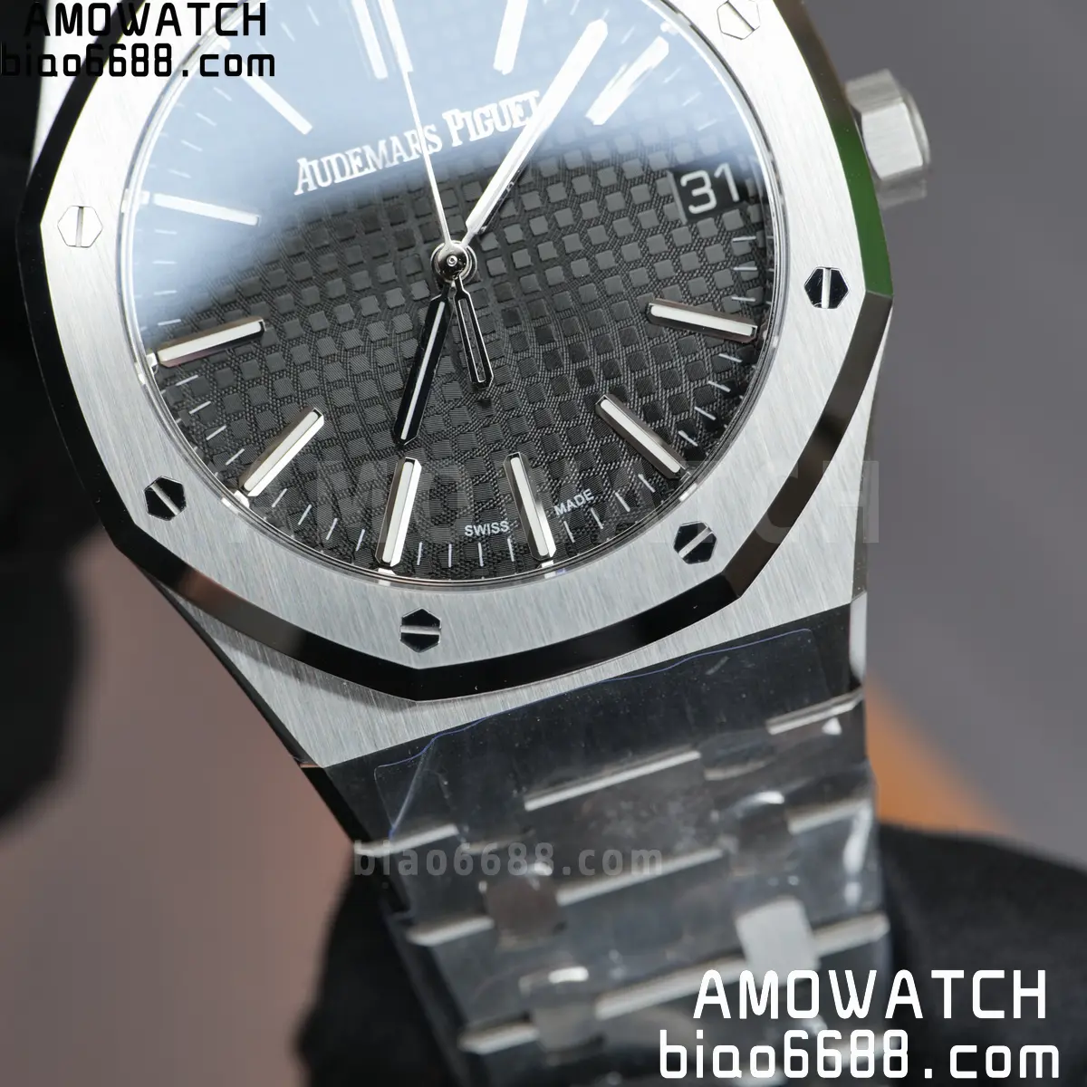 AP Royal Oak 41mm 15510ST SS DDF 1:1 Best Edition Black Dial on SS Bracelet SA4302 Super Clone 81 c2a9f863879cbce AMO Watch