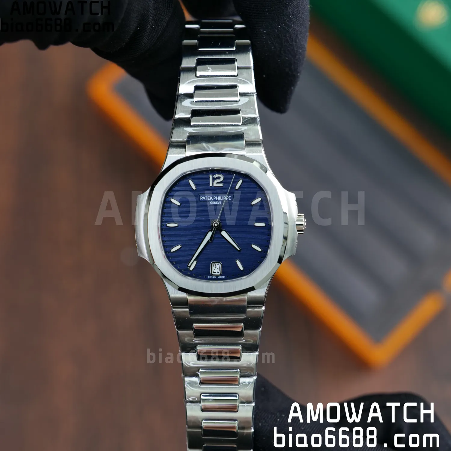PP Nautilus 7118 Ladies DDF 1:1 Best Edition Blue Dial on SS Bracelet A324 Super Clone 64 d15ffb0553ac704 AMO Watch