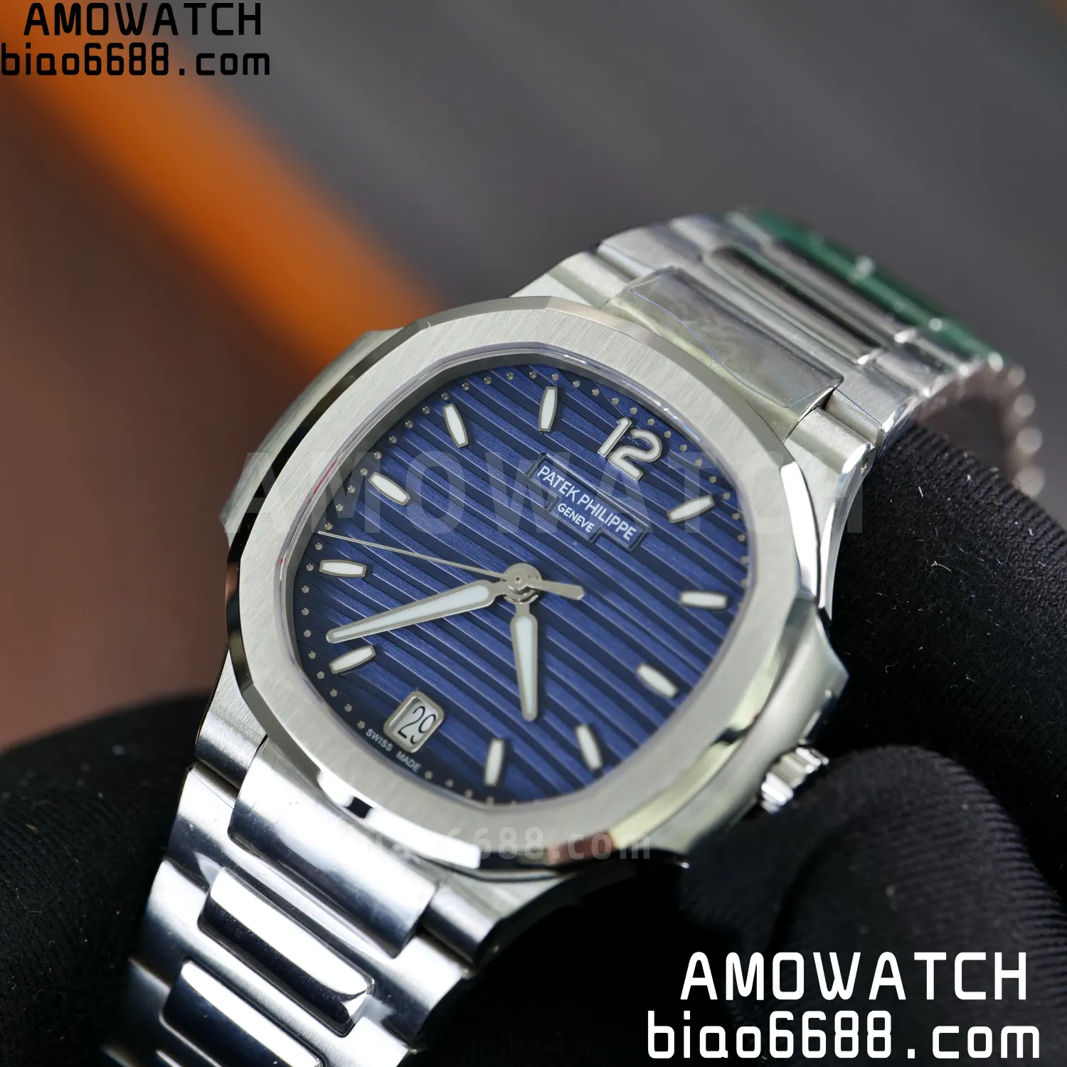 PP Nautilus 7118 Ladies DDF 1:1 Best Edition Blue Dial on SS Bracelet A324 Super Clone 71 d7cf13e478b0285 AMO Watch