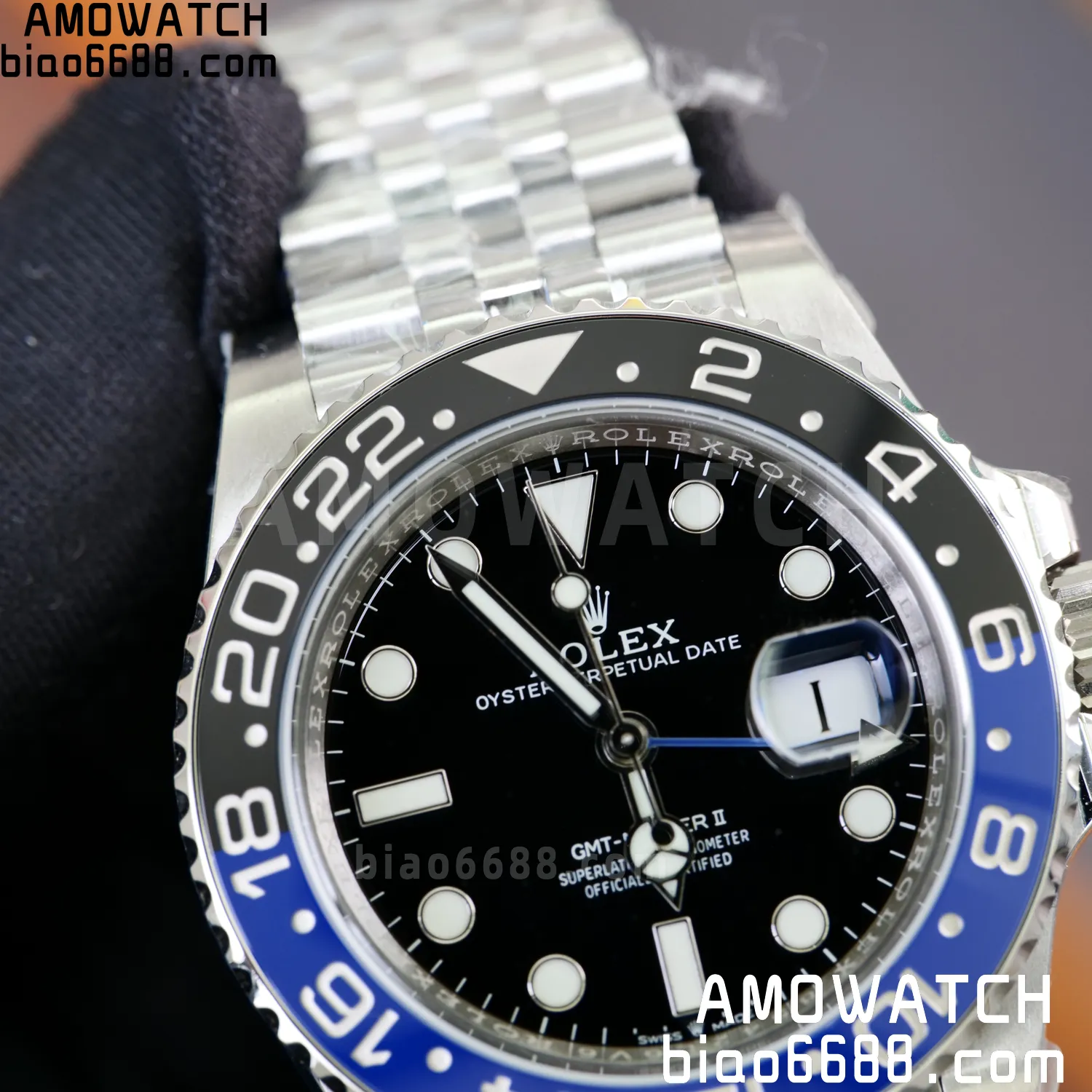 Rolex GMT-Master II 126710 BLRO Blue/Black Ceramic ARF Factory 1:1 Best Edition on Jubilee Bracelet DD3285 V2 77 dbe0bd8193ef024 AMO Watch