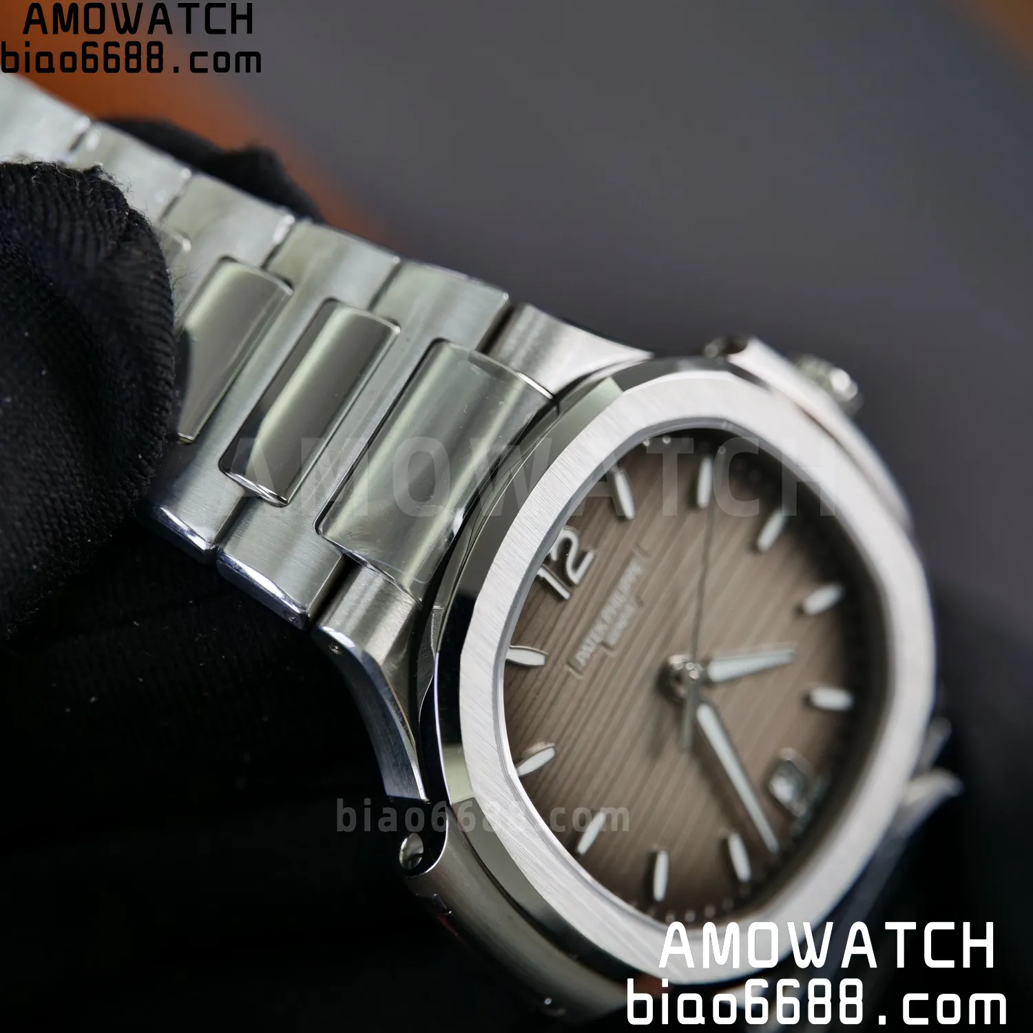 PP Nautilus 7118 Ladies DDF 1:1 Best Edition Gray Dial on SS Bracelet A324 Super Clone 72 de921f5dde562a1 AMO Watch