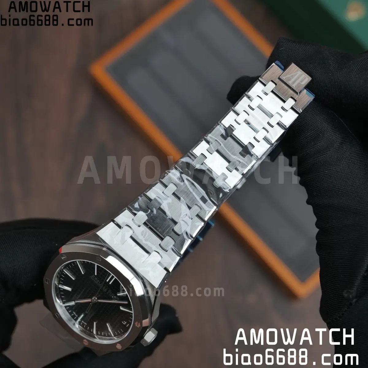 AP Royal Oak 41mm 15510ST SS DDF 1:1 Best Edition Black Dial on SS Bracelet SA4302 Super Clone 69 dfb9c786a582c69 AMO Watch