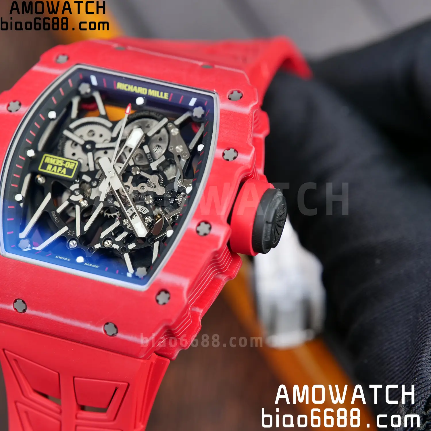 RICHARD MILLE RM035-02 Red NTPT ZF 1:1 Best Edition Skeleton Dial on Red Rubber Strap RMAL1 Super Clone V7 84 e3511140ca31fb6 AMO Watch