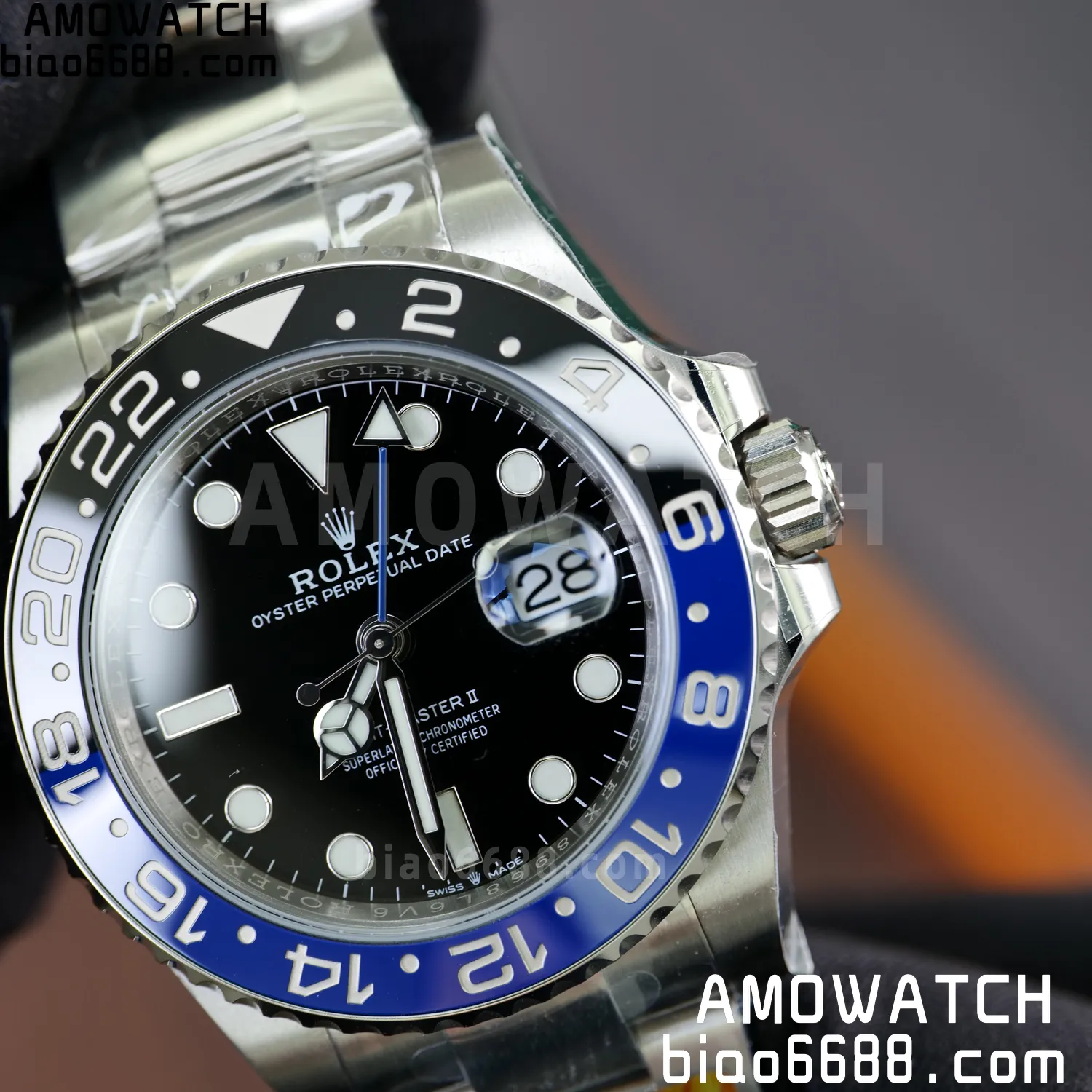Rolex GMT-Master II 126710 BLRO Blue/Black Ceramic ARF Factory 1:1 Best Edition on Oyster Bracelet DD3285 V2 77 e4ade623d64d5a1 AMO Watch