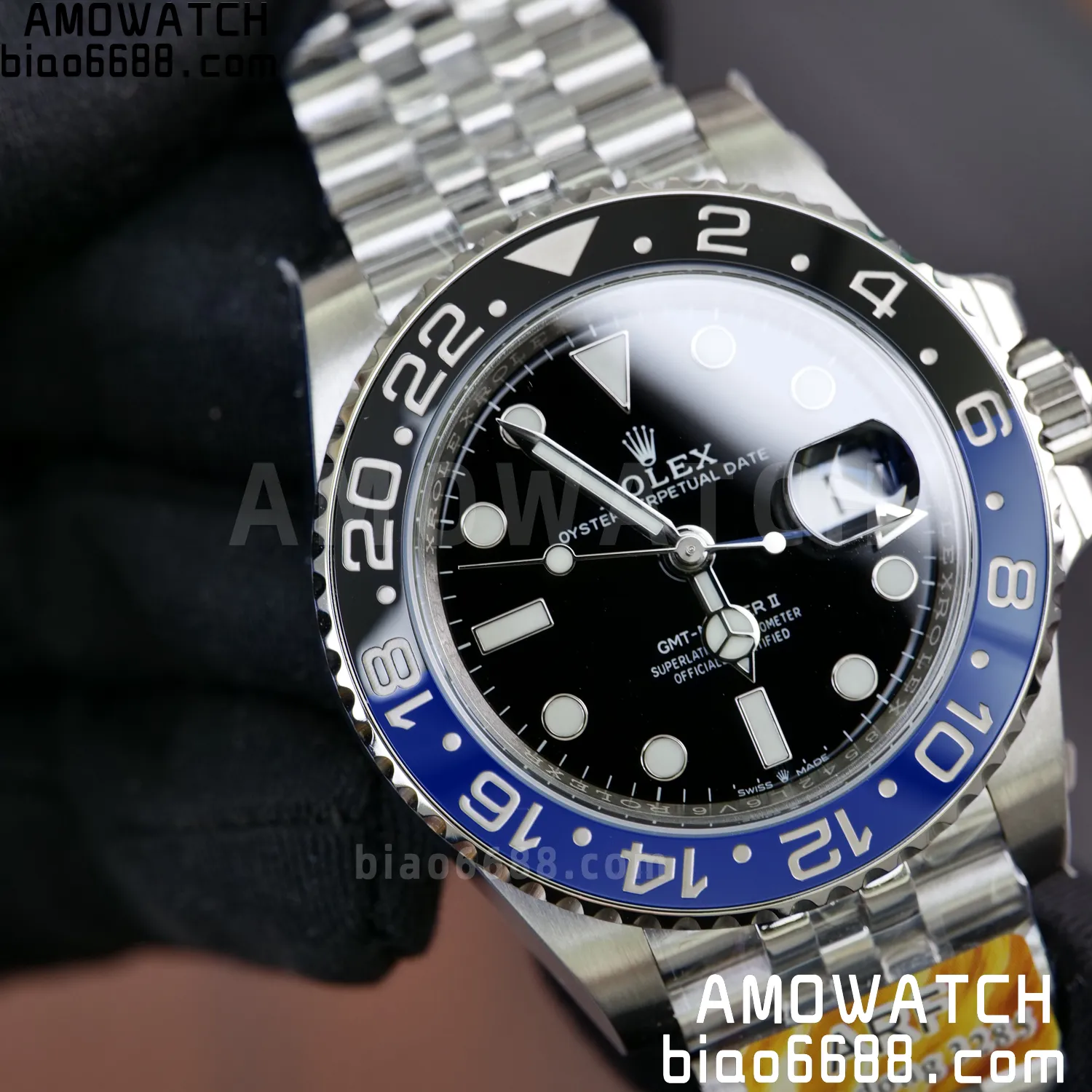 Rolex GMT-Master II 126710 BLRO Blue/Black Ceramic ARF Factory 1:1 Best Edition on Jubilee Bracelet DD3285 V2 75 e618f825316603f AMO Watch
