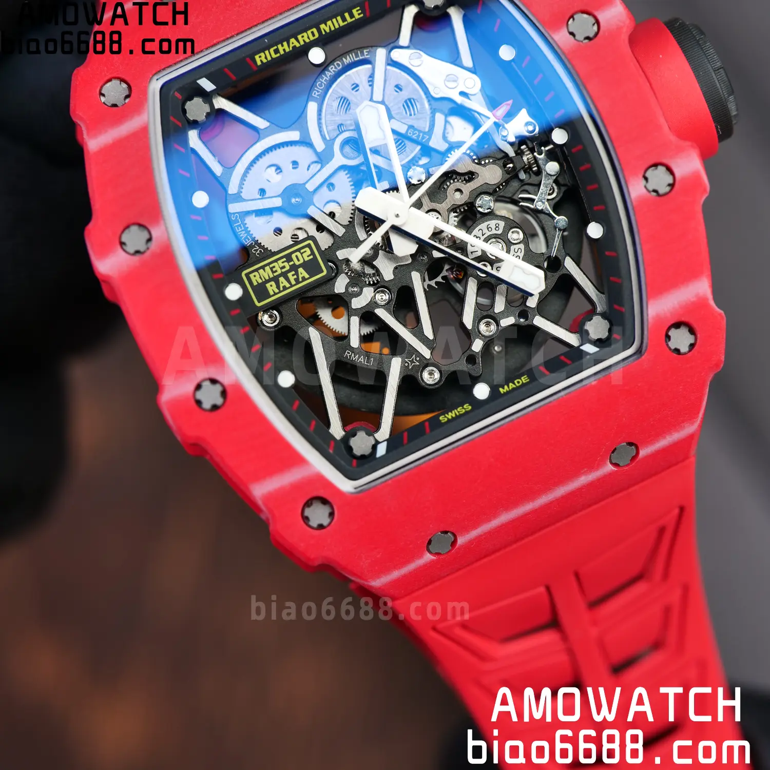 RICHARD MILLE RM035-02 Red NTPT ZF 1:1 Best Edition Skeleton Dial on Red Rubber Strap RMAL1 Super Clone V7 89 e7aee64c45e1785 AMO Watch