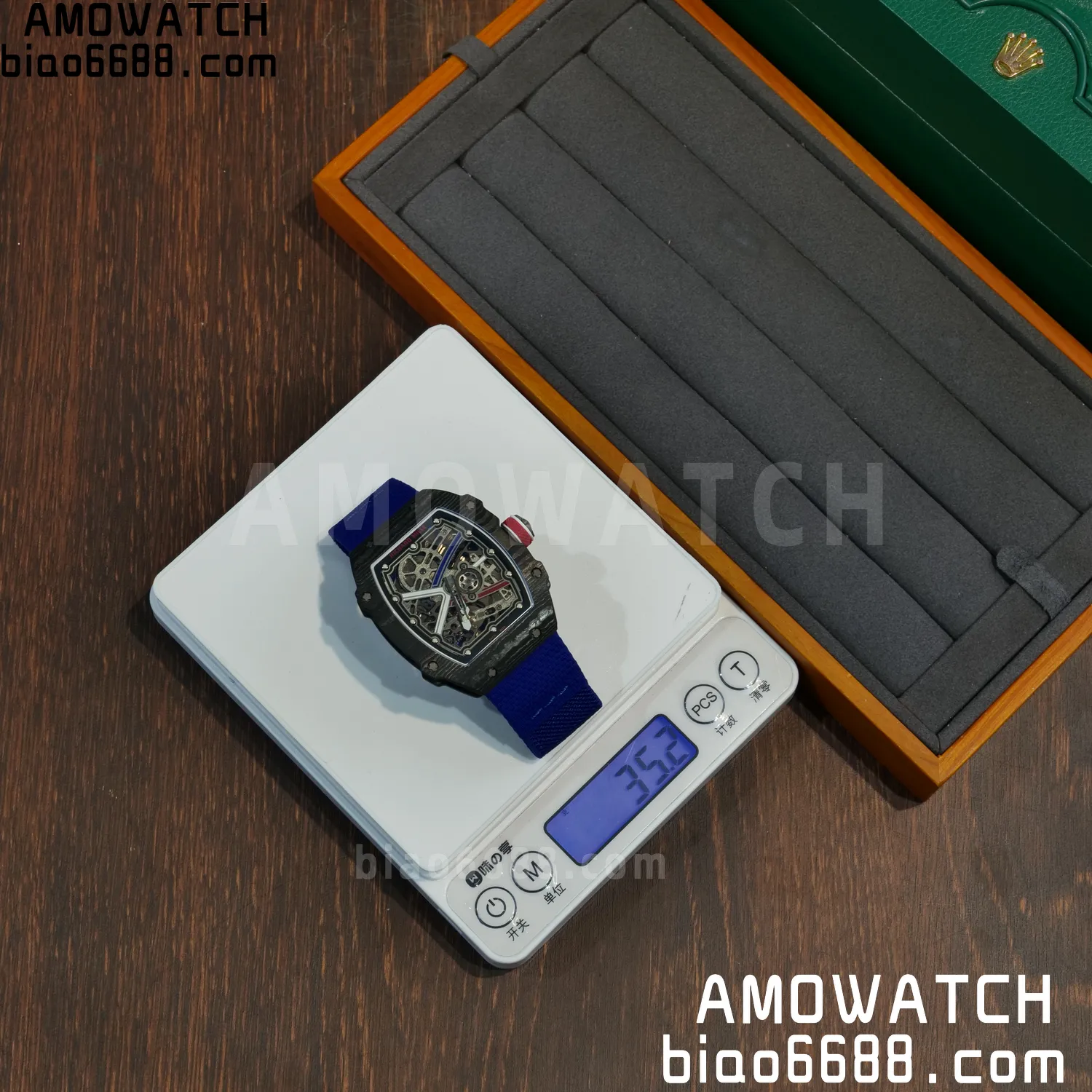RICHARD MILLE RM67-02 Black NTPT AVF Best Edition France Dial on Blue Nylon strap CRMA7 Clone 69 e8b65faa66b89bb AMO Watch