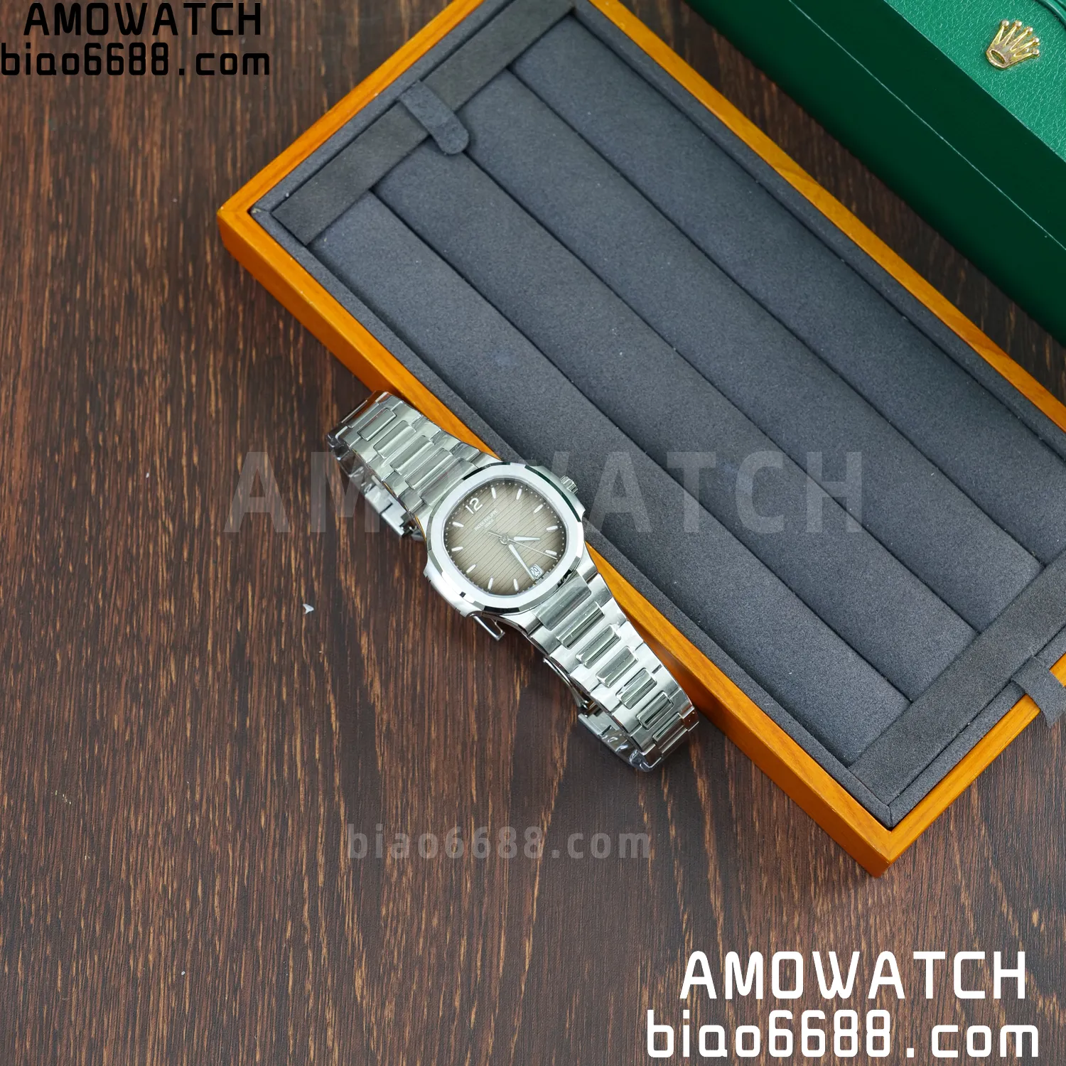 PP Nautilus 7118 Ladies DDF 1:1 Best Edition Gray Dial on SS Bracelet A324 Super Clone 58 f14da74c3917ef2 AMO Watch