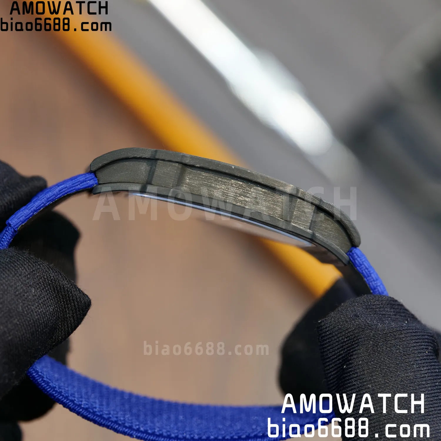 RICHARD MILLE RM67-02 Black NTPT AVF Best Edition France Dial on Blue Nylon strap CRMA7 Clone 79 f22a59fdc07dd51 AMO Watch