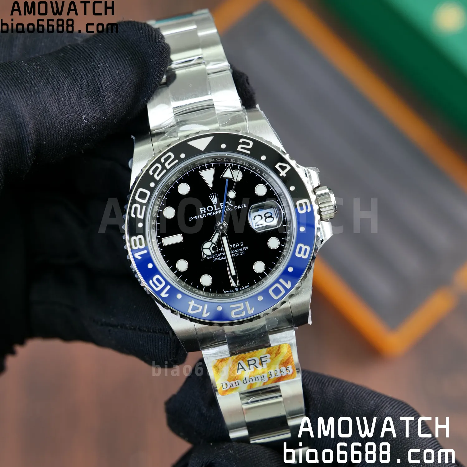 Rolex GMT-Master II 126710 BLRO Blue/Black Ceramic ARF Factory 1:1 Best Edition on Oyster Bracelet DD3285 V2 64 fbea2cc8429214c AMO Watch